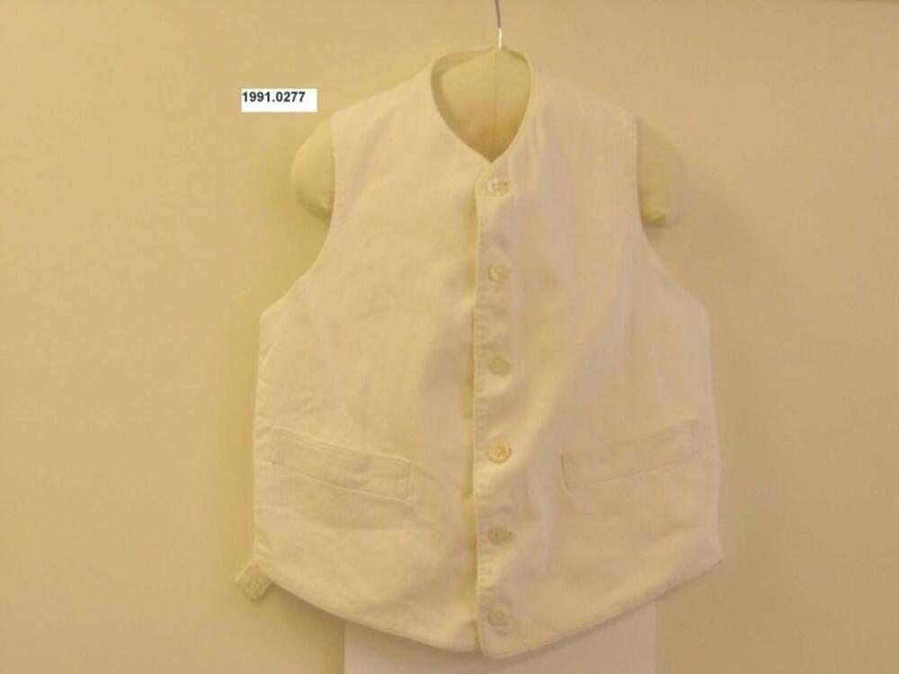 Gilet in witte katoen