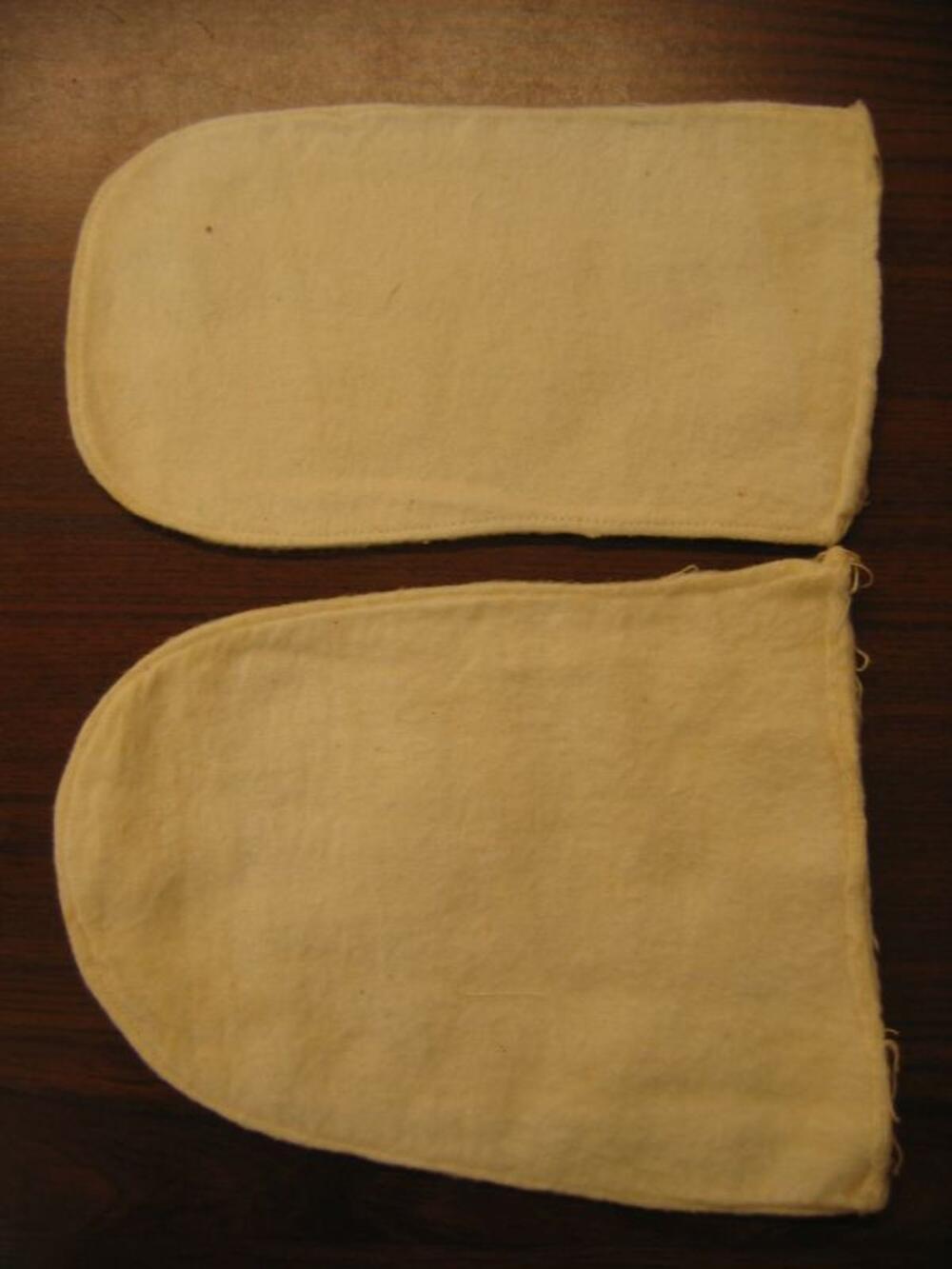 Handschoenen in ecrukleurig flanel