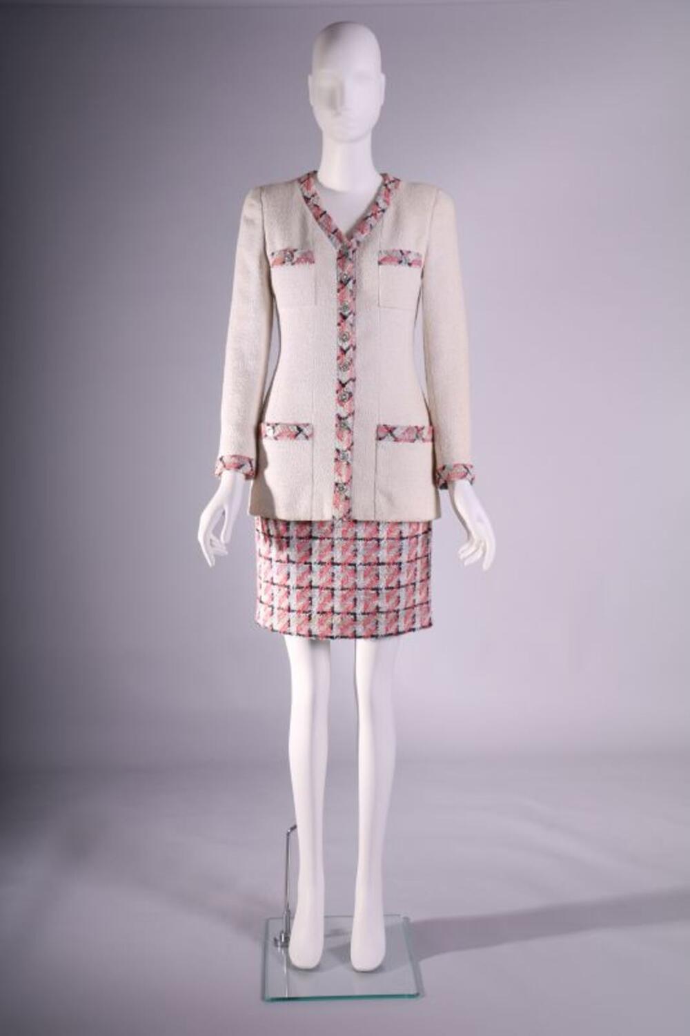 Rok in pastelkleurige tweed