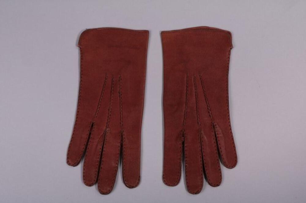 Bruine leren mannenhandschoenen