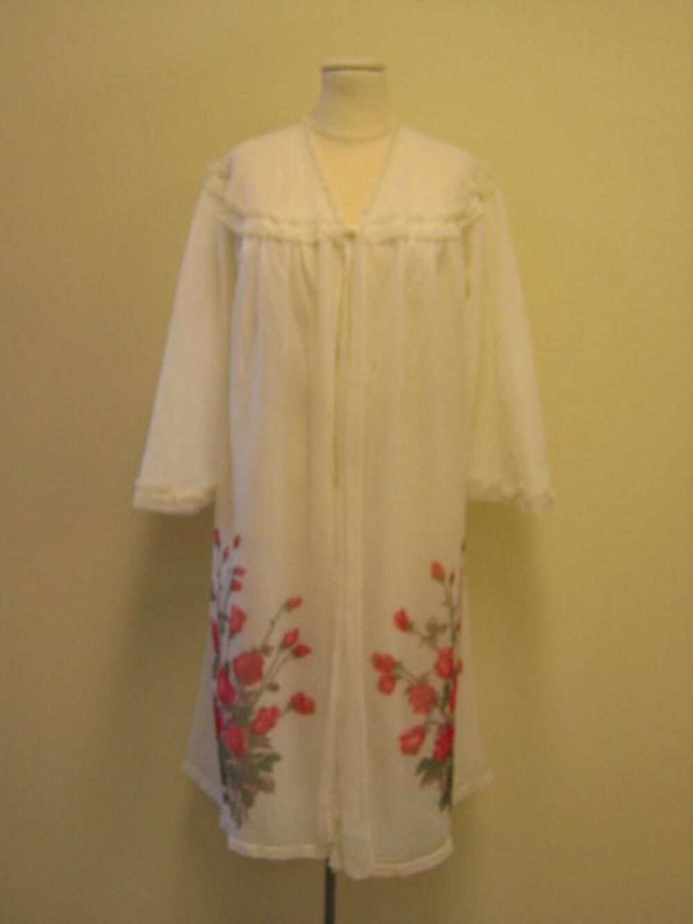 Witte, nylon kamermantel