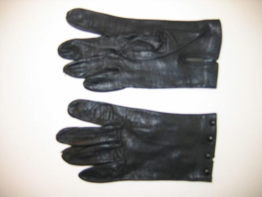 Handschoenen in zwart leer