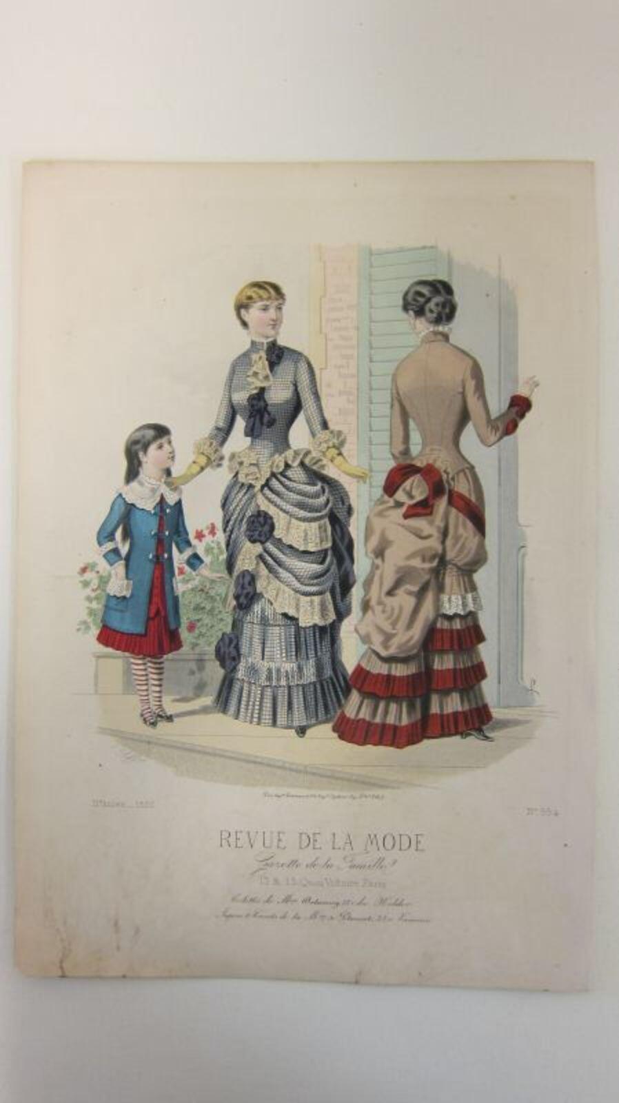 Kopergravure op papier uit Revue de la mode