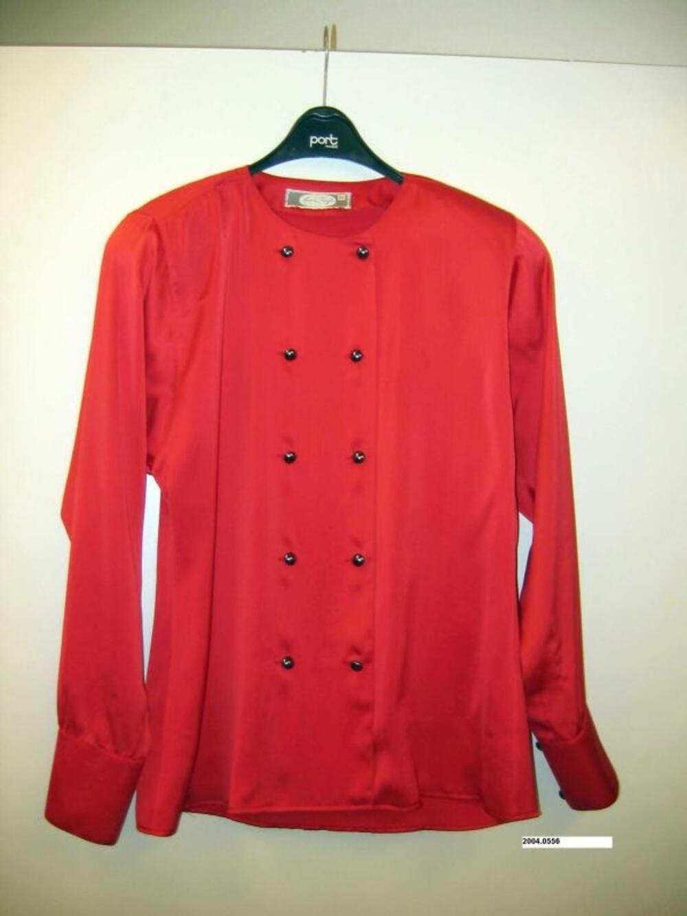 Blouse in rode polyester