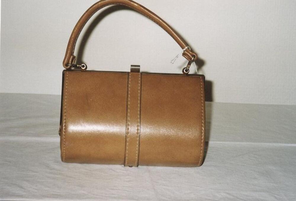 Handtas in bruin leer