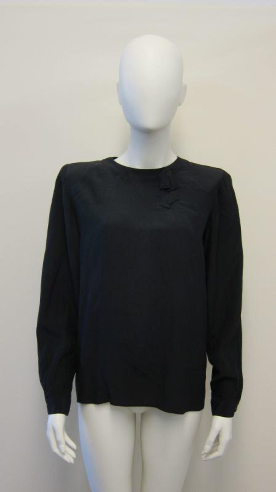 Blouse in zwarte zijde
