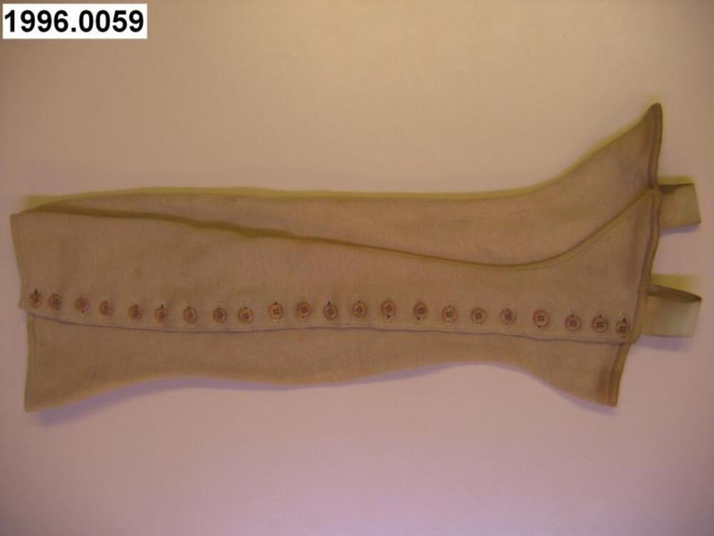 Slobkousen in beige molton