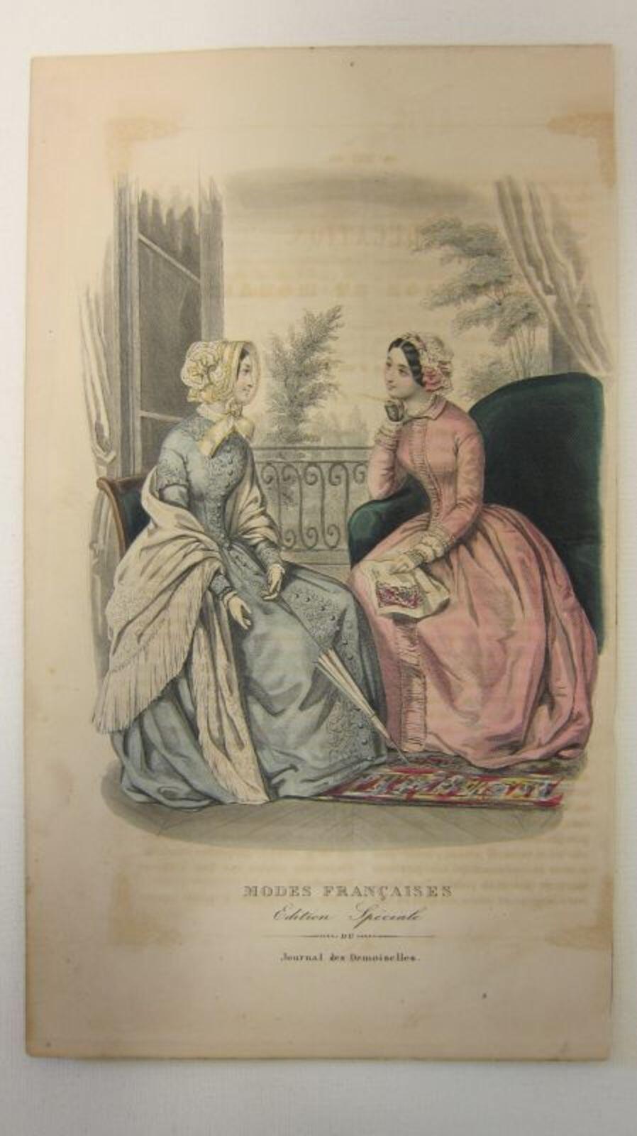 Kopergravure op papier uit Modes Françaises Edition Spécial du Journal des Desmoiselles