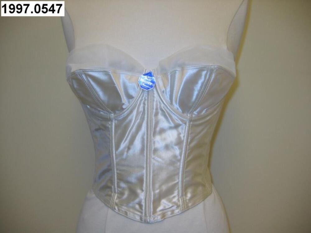 Bustier in witte satijn