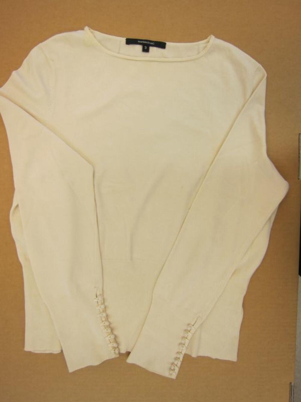 Trui in beige zijde en polyamide