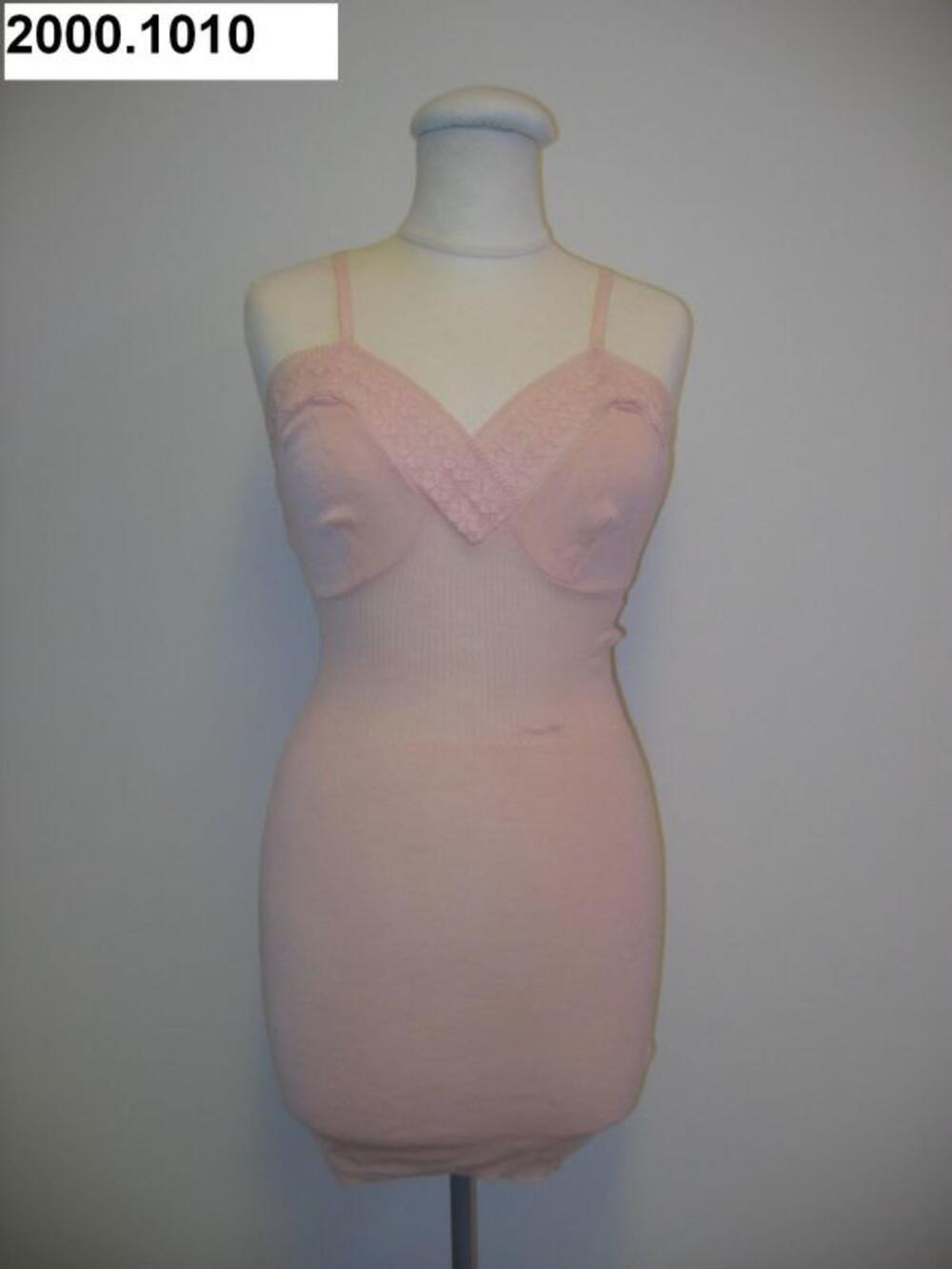 Onderjurk in roze, wollen tricot