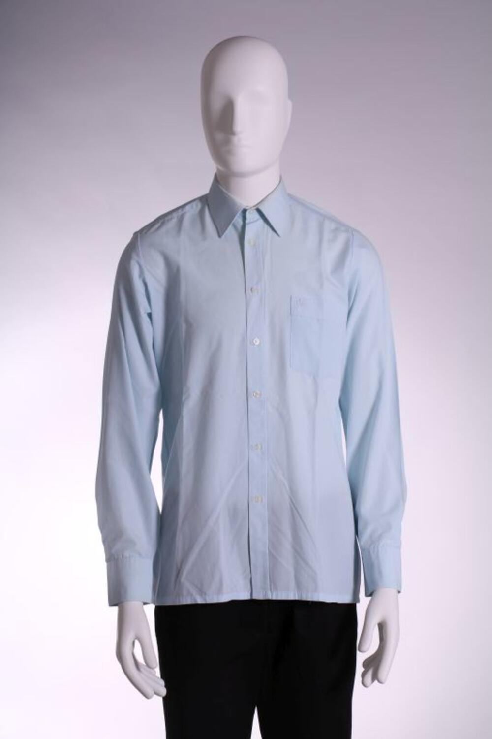 Hemd in licht blauw polyester