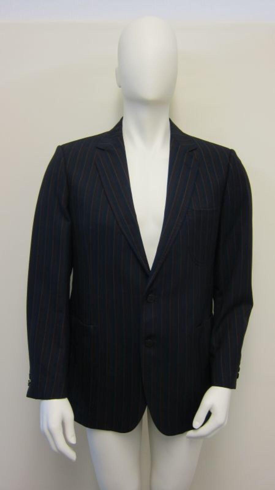 Vest in blauw bruin en gele strepen