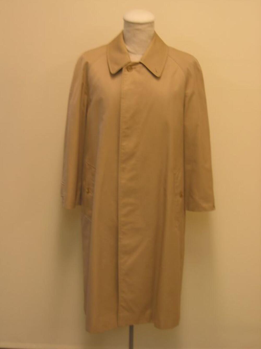 Regenmantel in beige polyester en katoenen gabardine