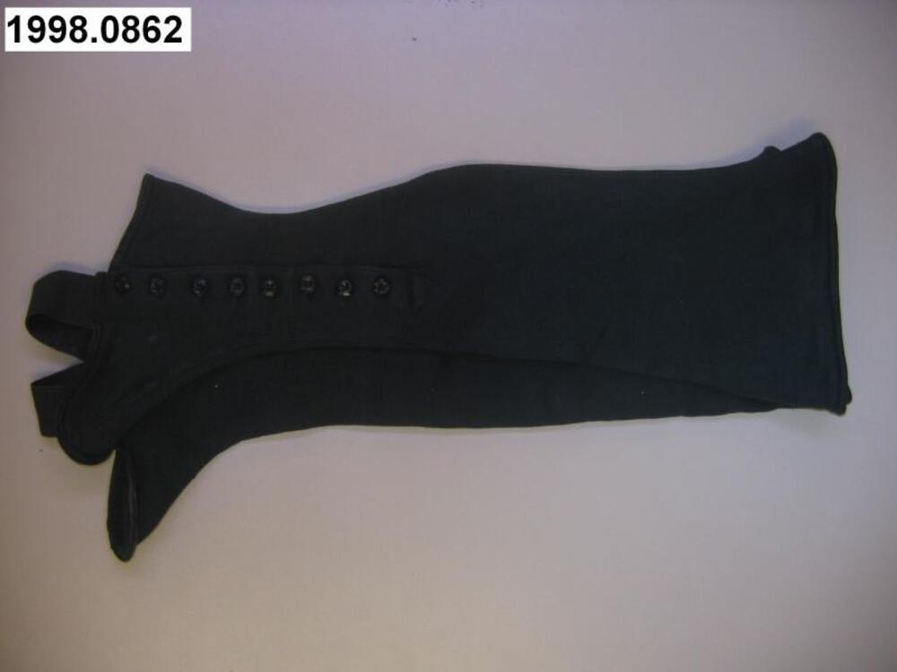 Lange slobkousen in zwarte tricot