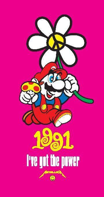 Grafisch paneel uit de serie Jong! 1991 Super Mario "I´ve got the power"