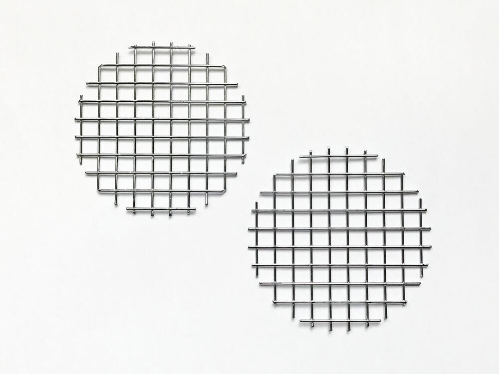 Trame Disques quadrilles argentes
