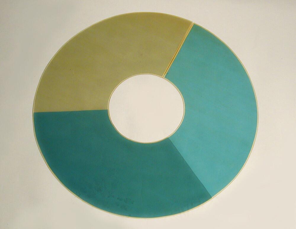 Cirkel collier, drie lagen vloeipapier