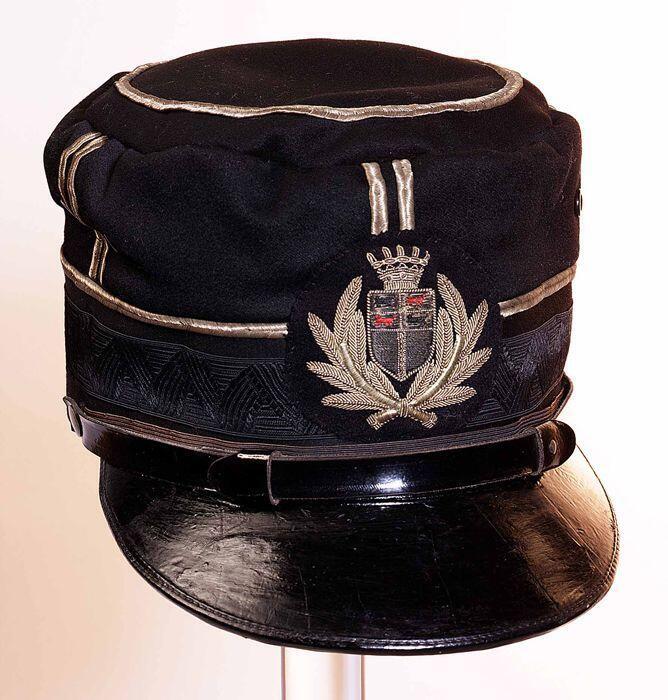Donkerblauwe laken kepie van Politie Rotterdam