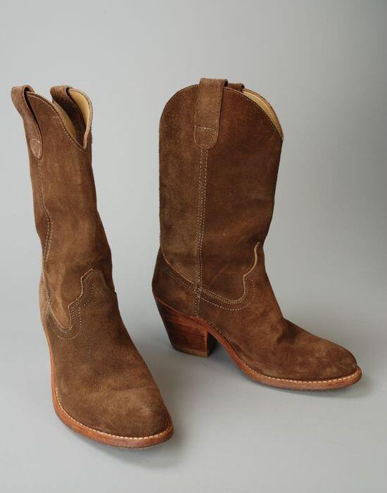 Paar kuithoge herenlaarzen, type cowboy