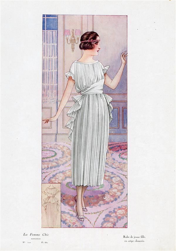 Robe de jeune fille en crêpe chimeria