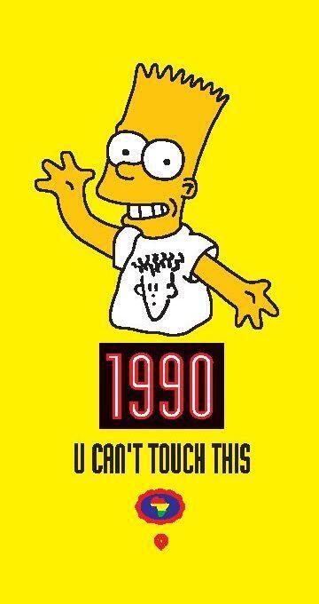 Grafisch paneel uit de serie Jong! 1990 Simpsons "U Can´t touch this"