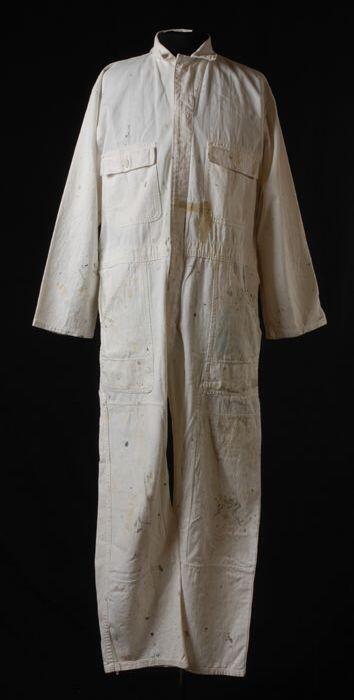 Witte katoenen overall