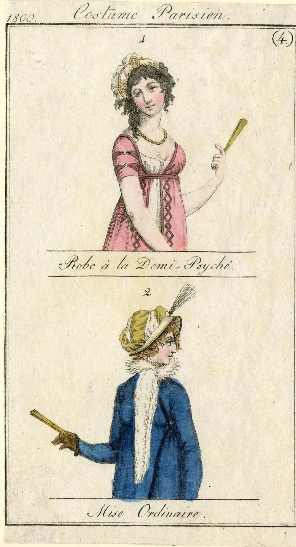 Costume Parisien 'Robe à la Demi-Psyche, Mise Ordinaire'