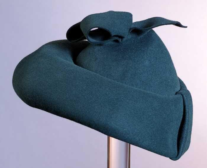 Groene vilten dameshoed