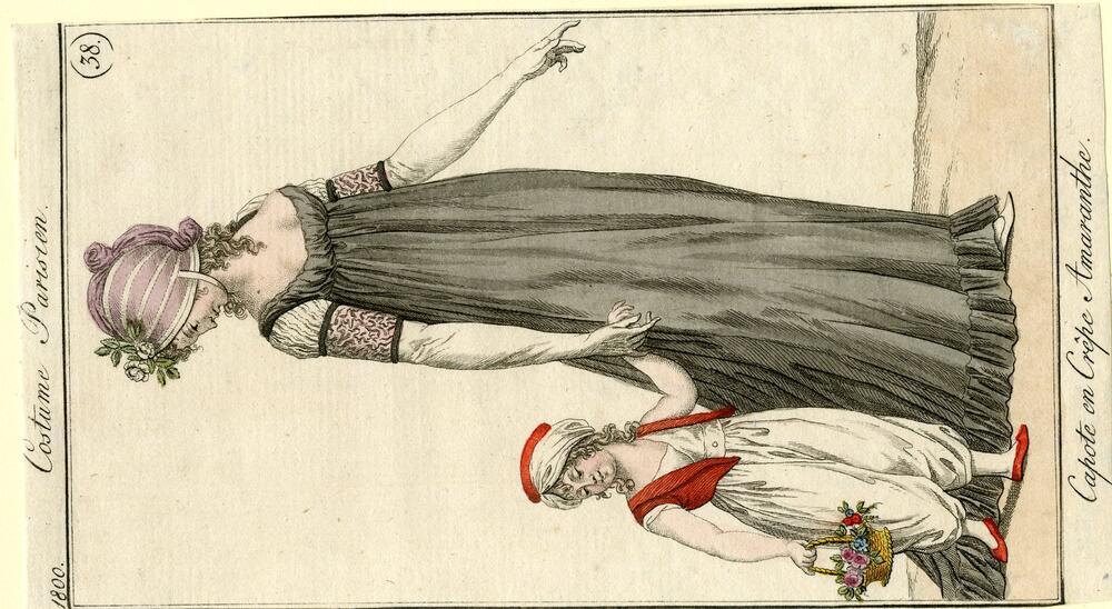 Costume Parisien 'Capote en Crêpe Amaranthe'
