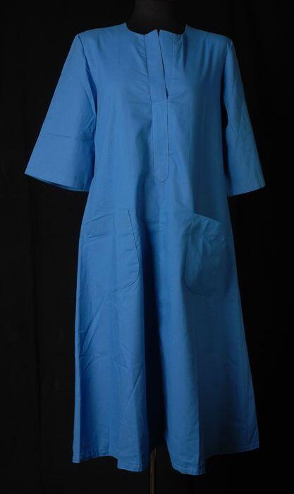 Blauw mouwschort met korte mouwen