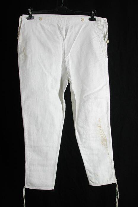 Witte broek, voor historische optocht 1913