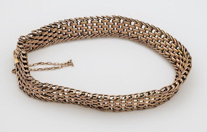 Gouden schakelarmband