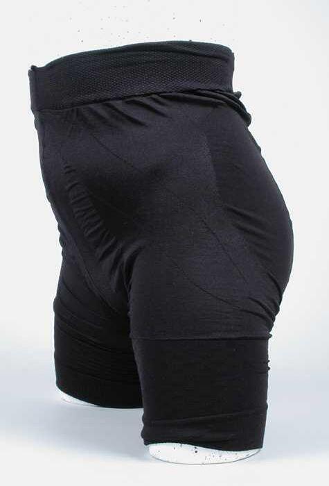 Figuurcorrigerende onderbroek (1) van elastisch zwart tricot, "Boxer Shaper Shock Up" van "OROBLU",…