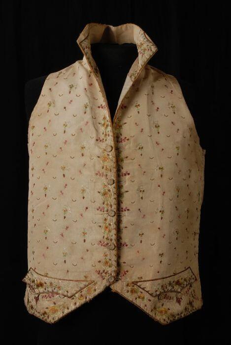 Herenvestje van crèmekleurige ottomanzijde