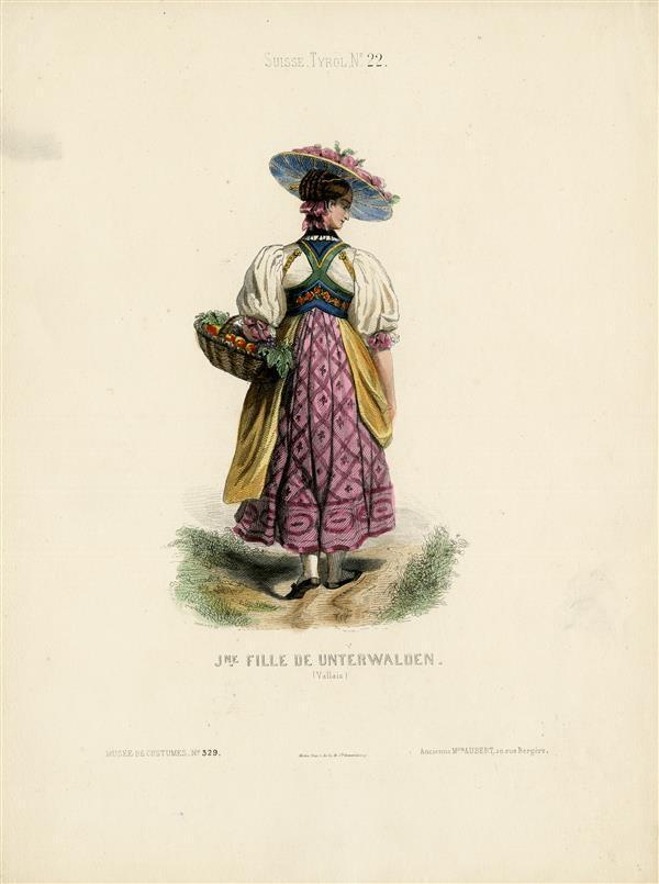 Jeune Fille de Unterwalden (Vallais), Suisse Tyrol no. 22