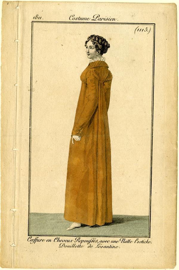 Costume Parisien 'Coeffure en Cheveux Repoussés, avec une Natte Postiche. Douillette de Levantine'