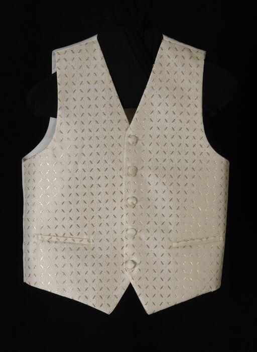 Wit vest met goudkleurig borduursel, bij Turks besnijdenispak