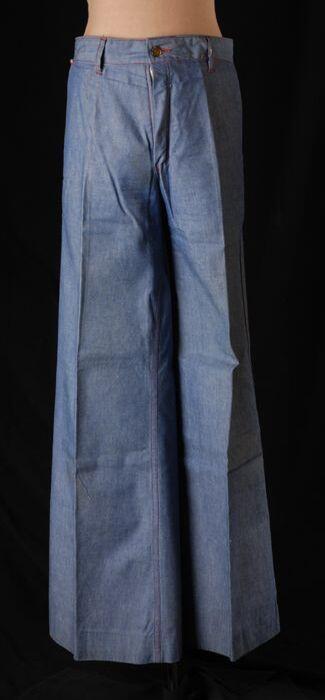 Blauwe denim-achtige pantalon