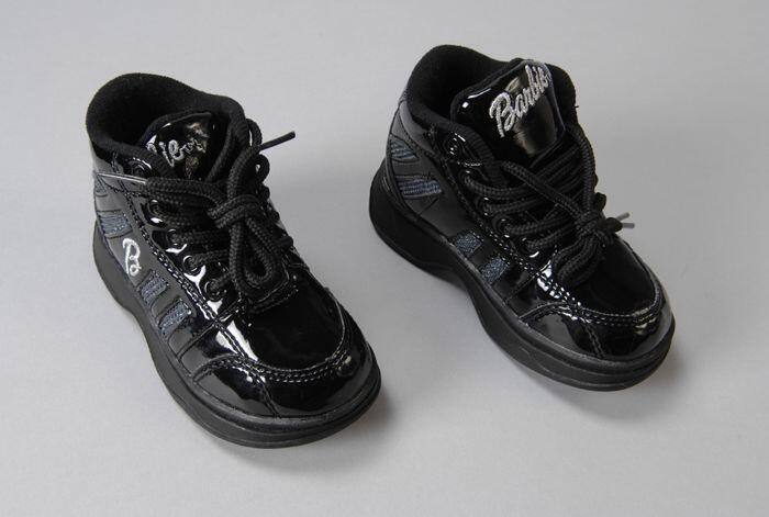 Paar zwarte kinderschoenen "Barbie"