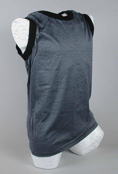 Tweedelige set herenondergoed, jockey-short (2) van grijs gemêleerd en zwart tricot met bijpassend…