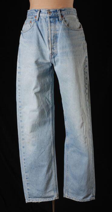 Spijkerbroek van gebleekt blauw katoenen denim, rechte pijpen, "Levi's"