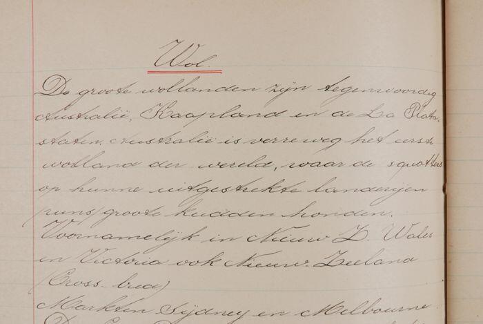 Gekaft schrift, "Warenkennis II, C. Van Binnendijk"