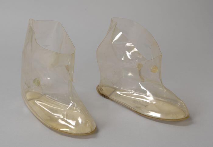 Overschoenen van transparant plastic, voor damesschoenen, sluiting met elastiekbandje, ruimte in…