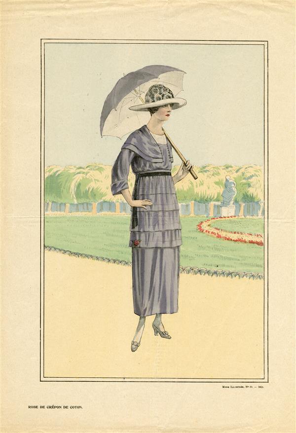 Robe de crépon de coton