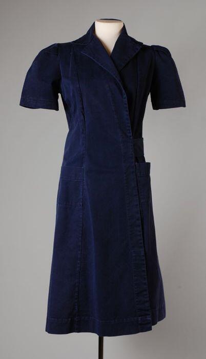 Blauwe uniformjurk Engelse Marine Vrouwenafdeling (Marva)