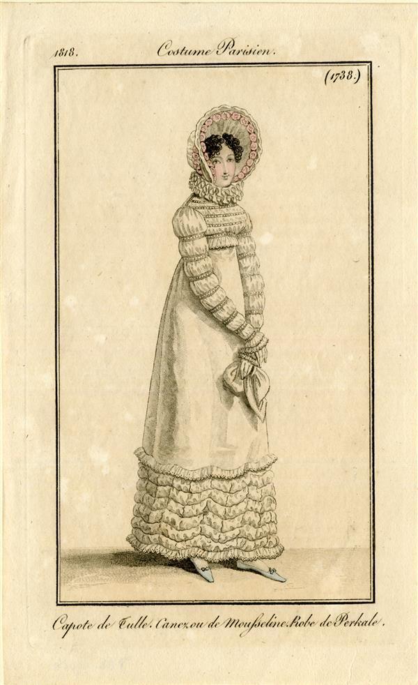 Costume Parisien 'Capote de Tulle. Canezon de mousseline. Robe de perkale'