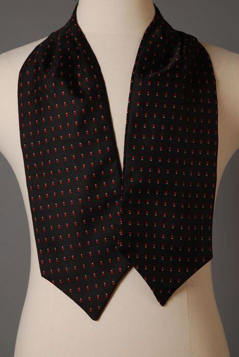 Donkerblauwe strik met rood