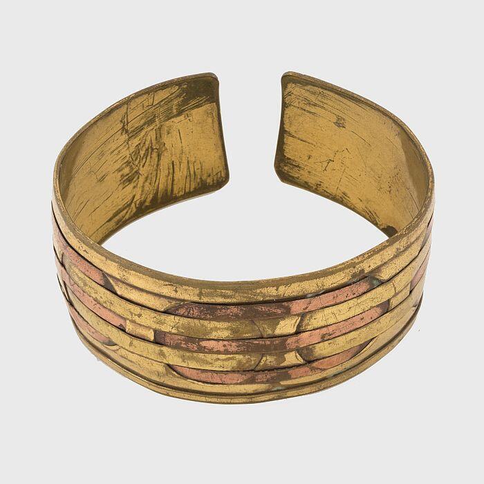 Armband van geelkoper met roodkoper