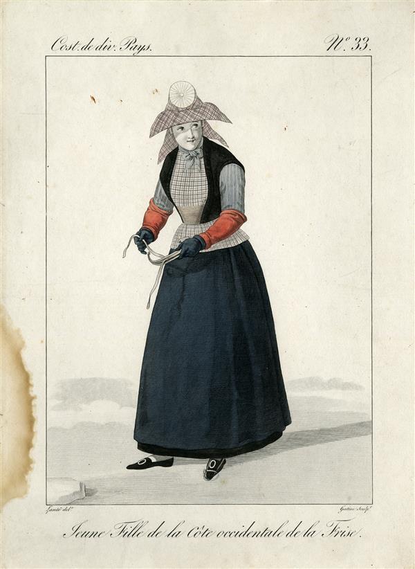 Jeune Fille de la cote occidentale de la Frise, Cost. de div. Pays no.33